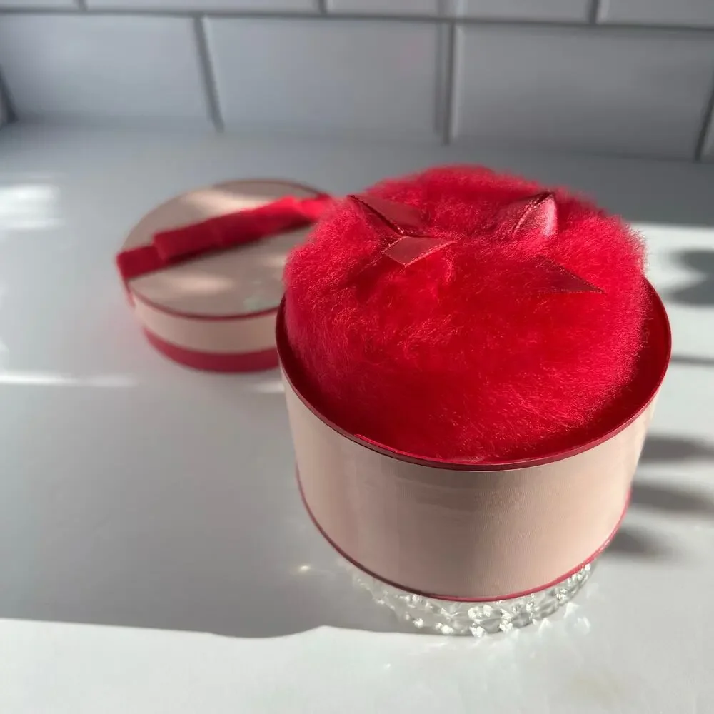 Sincerely Ambree Perfumed Dusting Powder Vintage Glam Hot Pink Poof